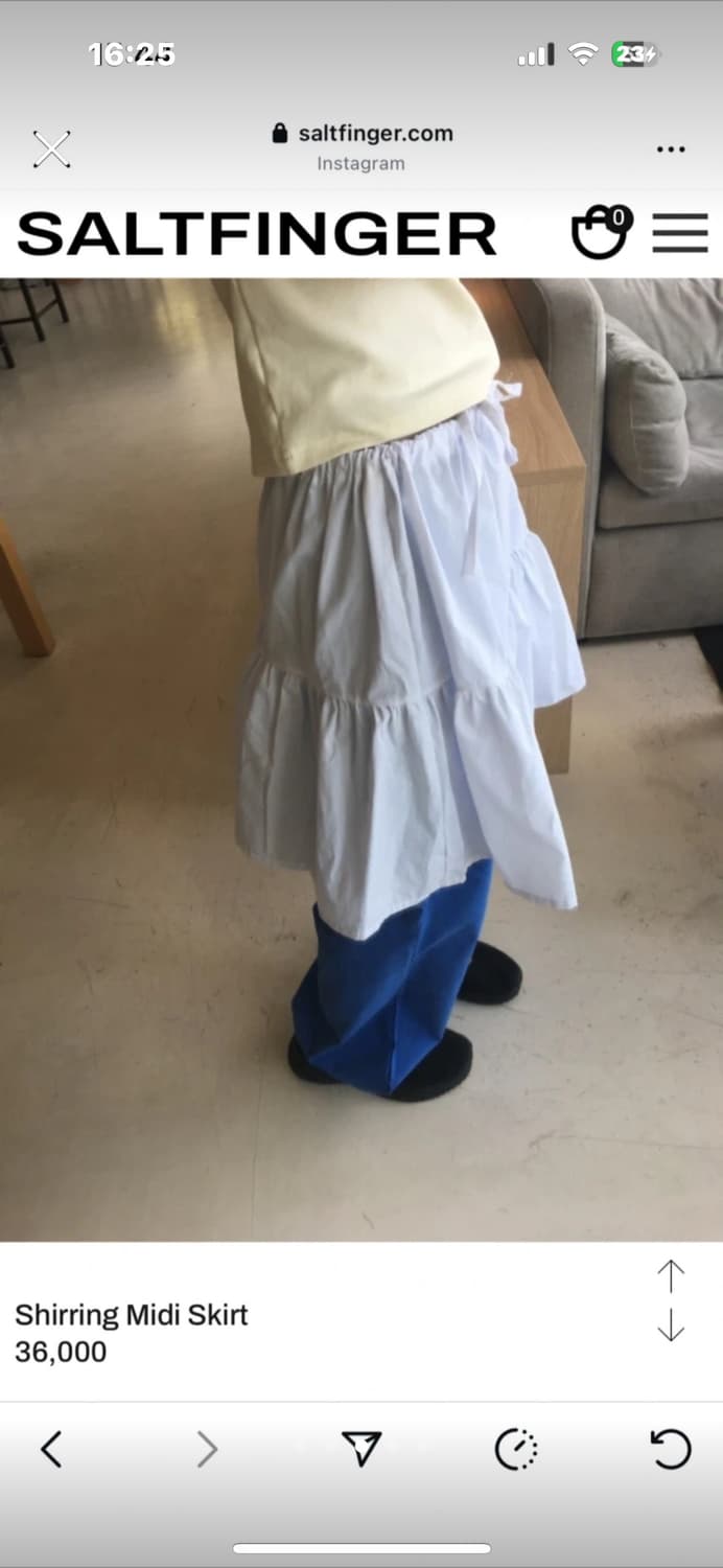 솔트핑거 미디 스커트  상품이미지2