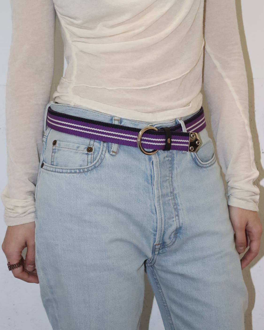 발렌시아가 by 니콜라 게스키에르 07AW 퍼플 캔버스 벨트 상품이미지1