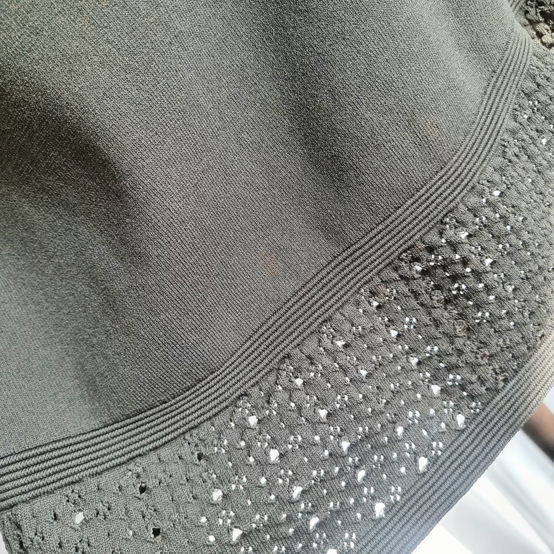 산드로 Sandro 니트 원피스 숏슬리브 진카키 (44-날씬55) 상품이미지9