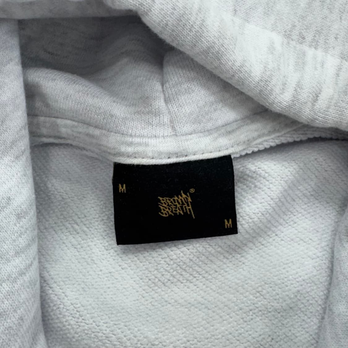 Brown Breath 브라운브레스 백 로고 멜란지 후드티 상품이미지5