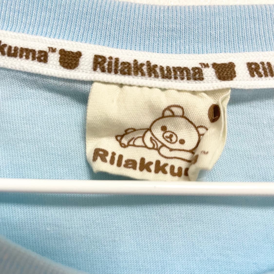 rilakkuma 리락쿠마 하늘색 박시티 리락쿠마티셔츠 산엑스 고전리락 상품이미지3