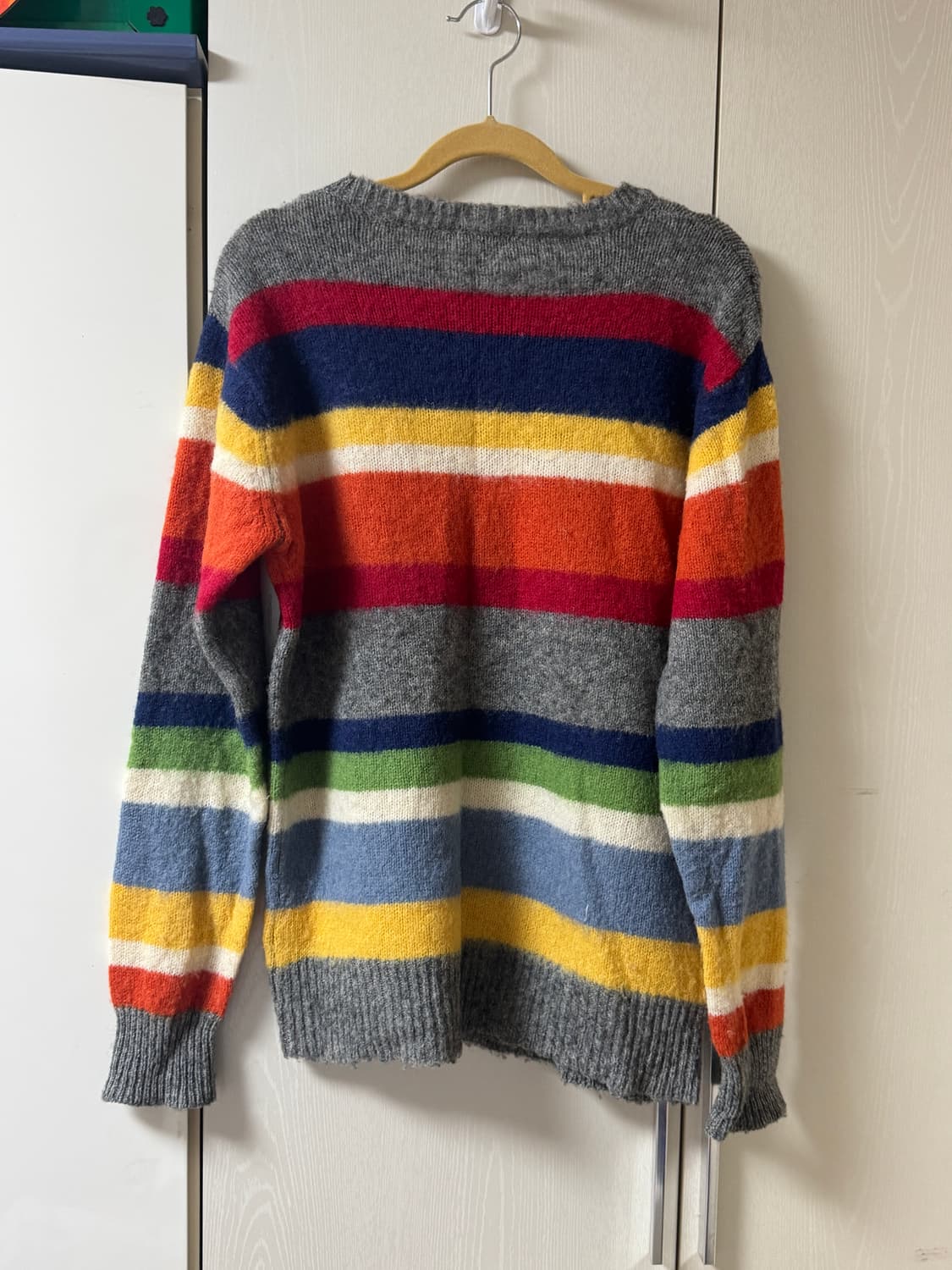 🧶 a.v.v HOMME 컬러 스트라이프 울 니트 상품이미지4