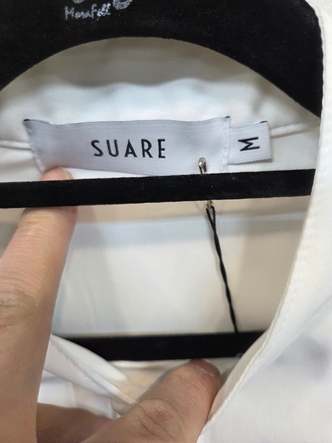 수아레 노카라 차이나 셔츠 긴팔 화이트 m 루즈핏 상품이미지3