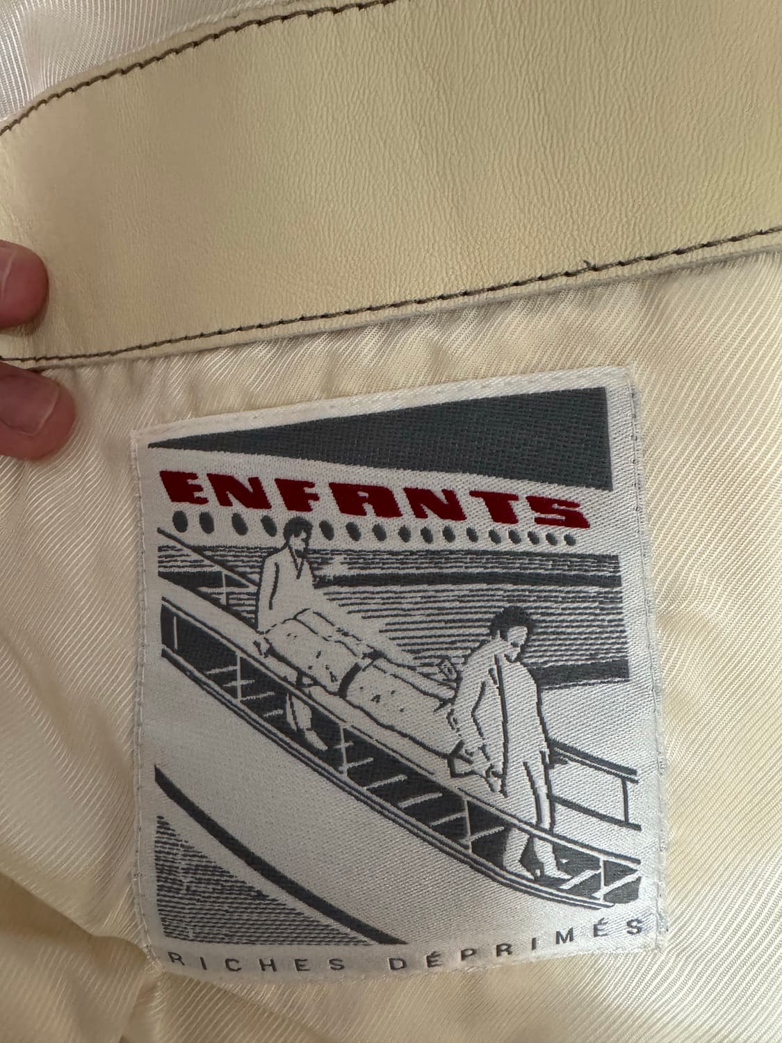 (XL)ERD 아케인 레더 자켓 베이지 상품이미지5