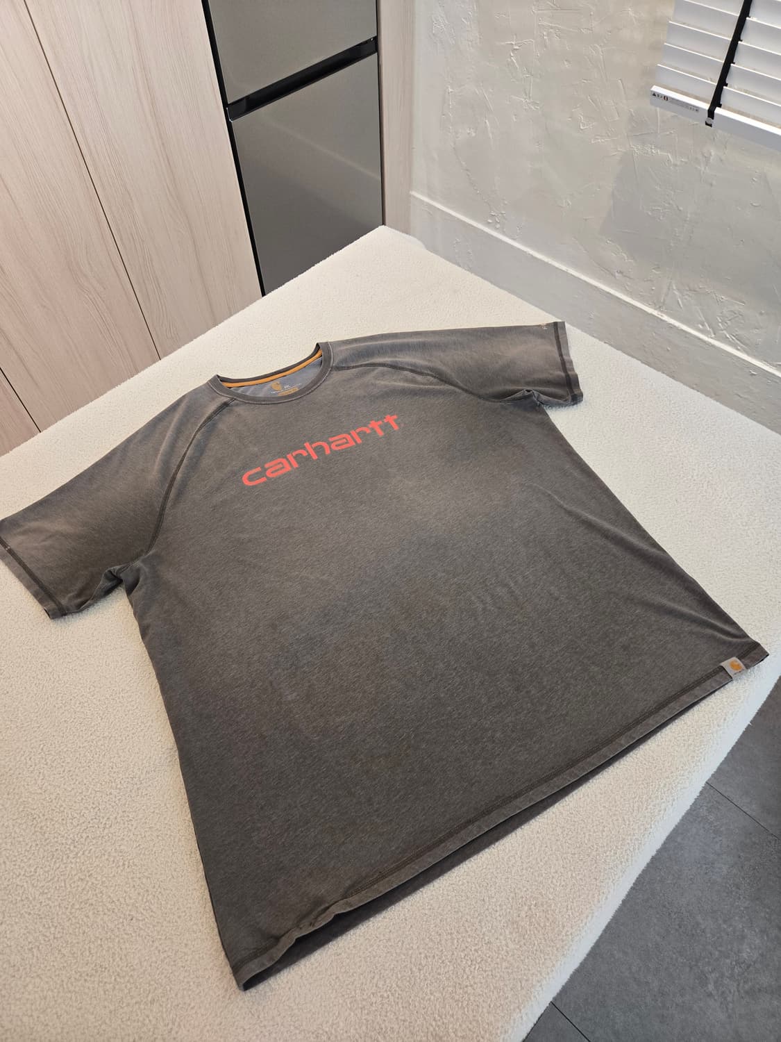 맛있게 익은 칼하트 빅로고 반팔 티셔츠 그레이 XXL 상품이미지3