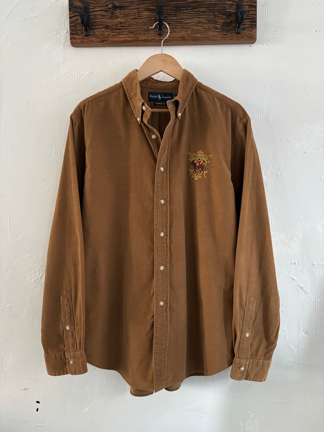 Polo 폴로 랄프로렌 브라운 엠브로이드 코듀로이 셔츠 상품이미지2