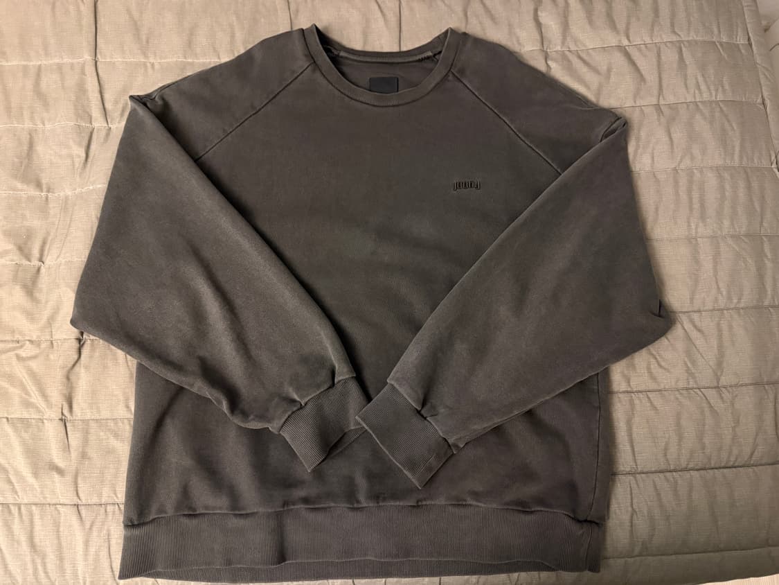 준지 23ss 가먼트다잉 루즈핏 맨투맨 그레이 S (다잉 스웨트) 상품이미지3