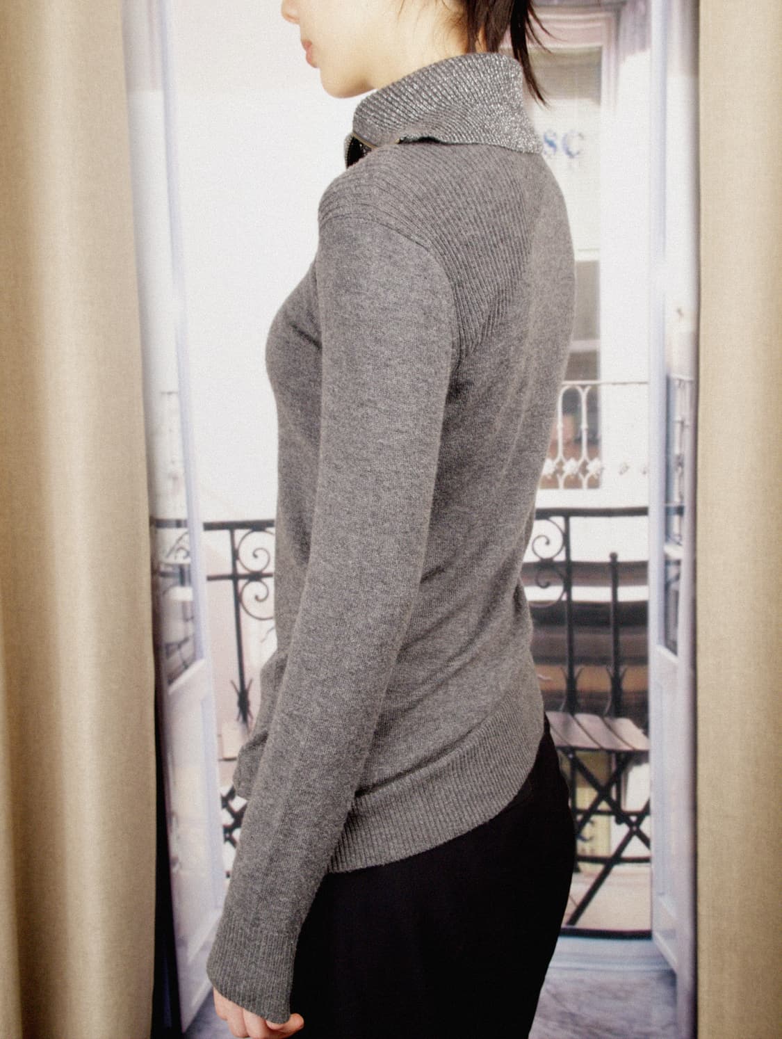 Turtleneck Zip-up Knit 상품이미지2