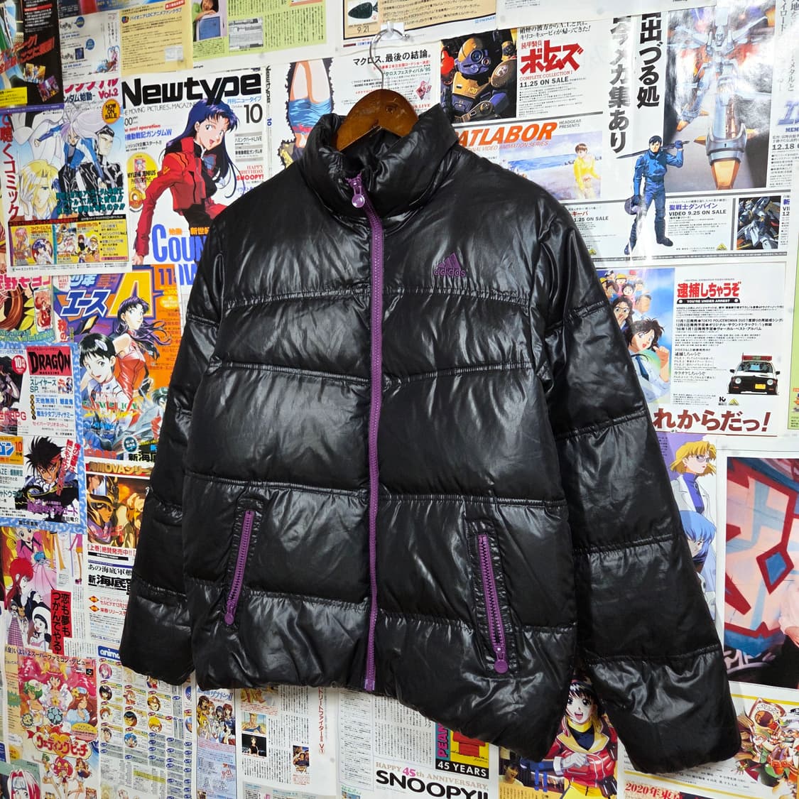 아디다스 퍼플 블랙  덕다운 패딩 상품이미지2
