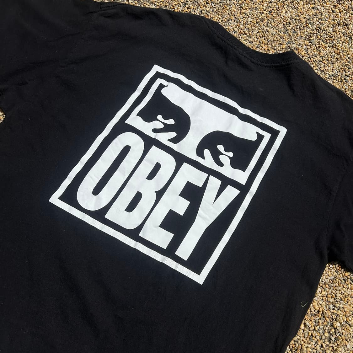 오베이(OBEY)블랙 로고 반팔티 상품이미지7
