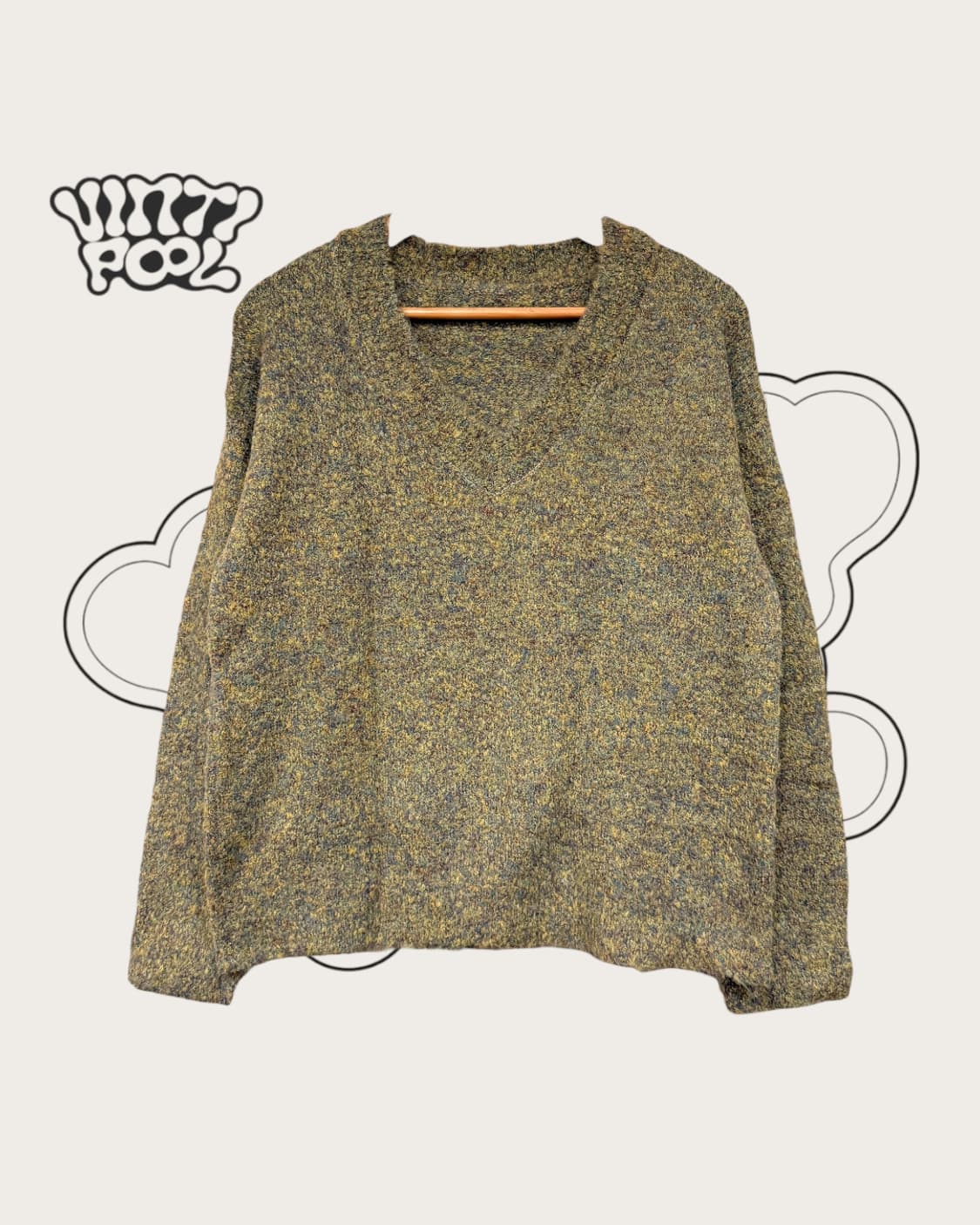 빈티지 브이넥 니트 상품이미지1