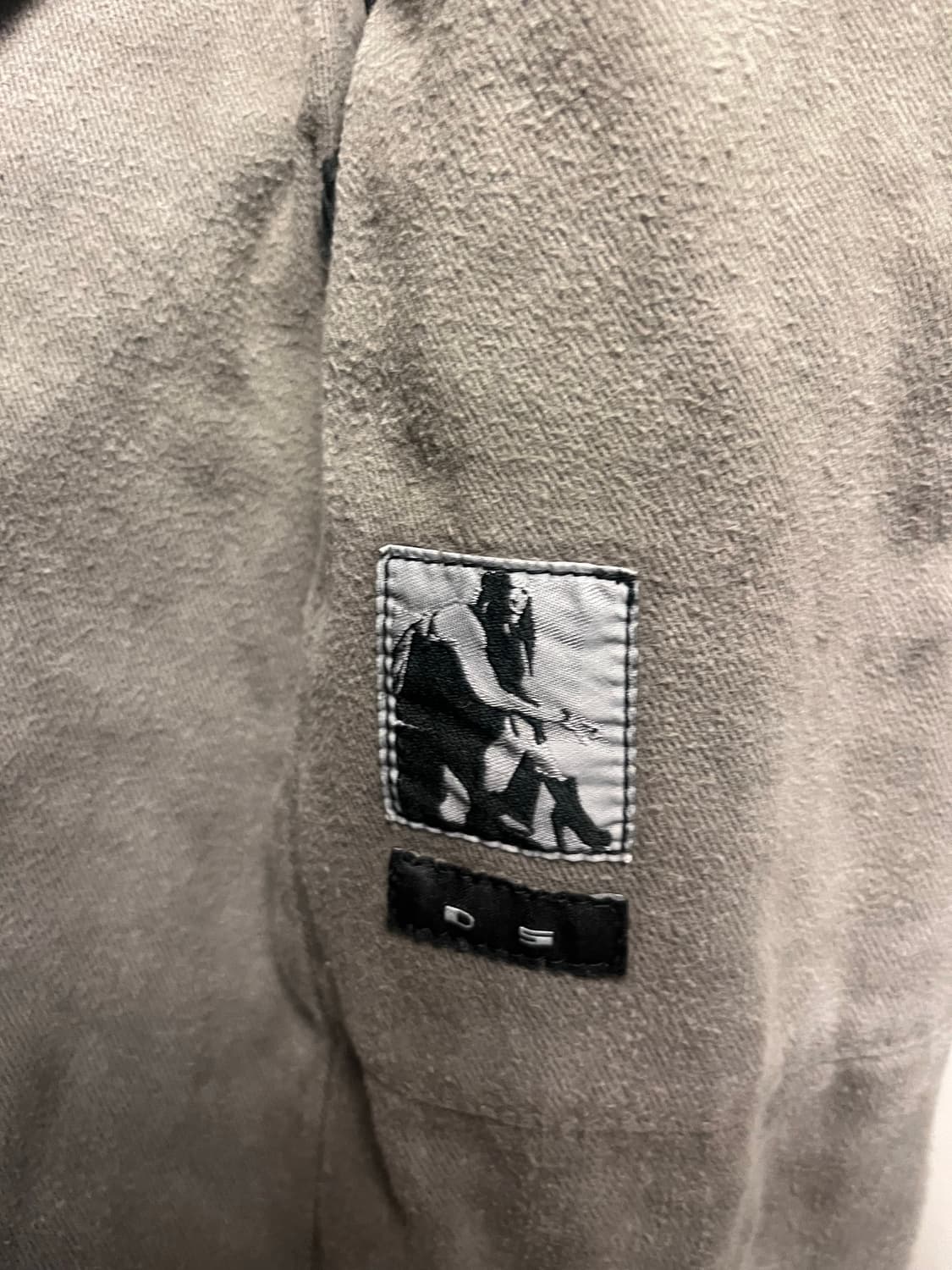 릭오웬스 몰리노 워시드 데님레더 자켓 상품이미지4