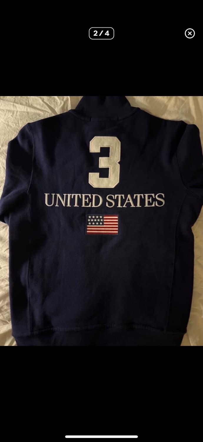 폴로 랄프로렌 성조기 빅포니 집업 네이비 m 상품이미지2