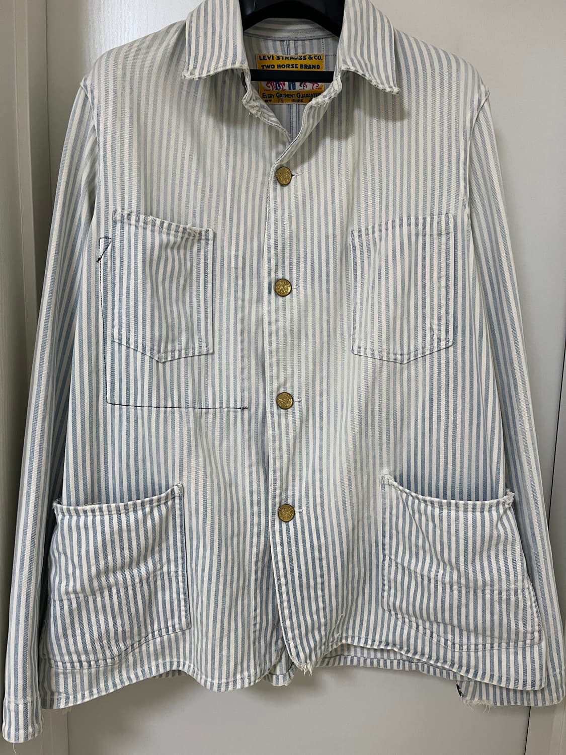 리바이스빈티지클로딩 LVC1917 Sun Worn 히코리 색코트 L 상품이미지1