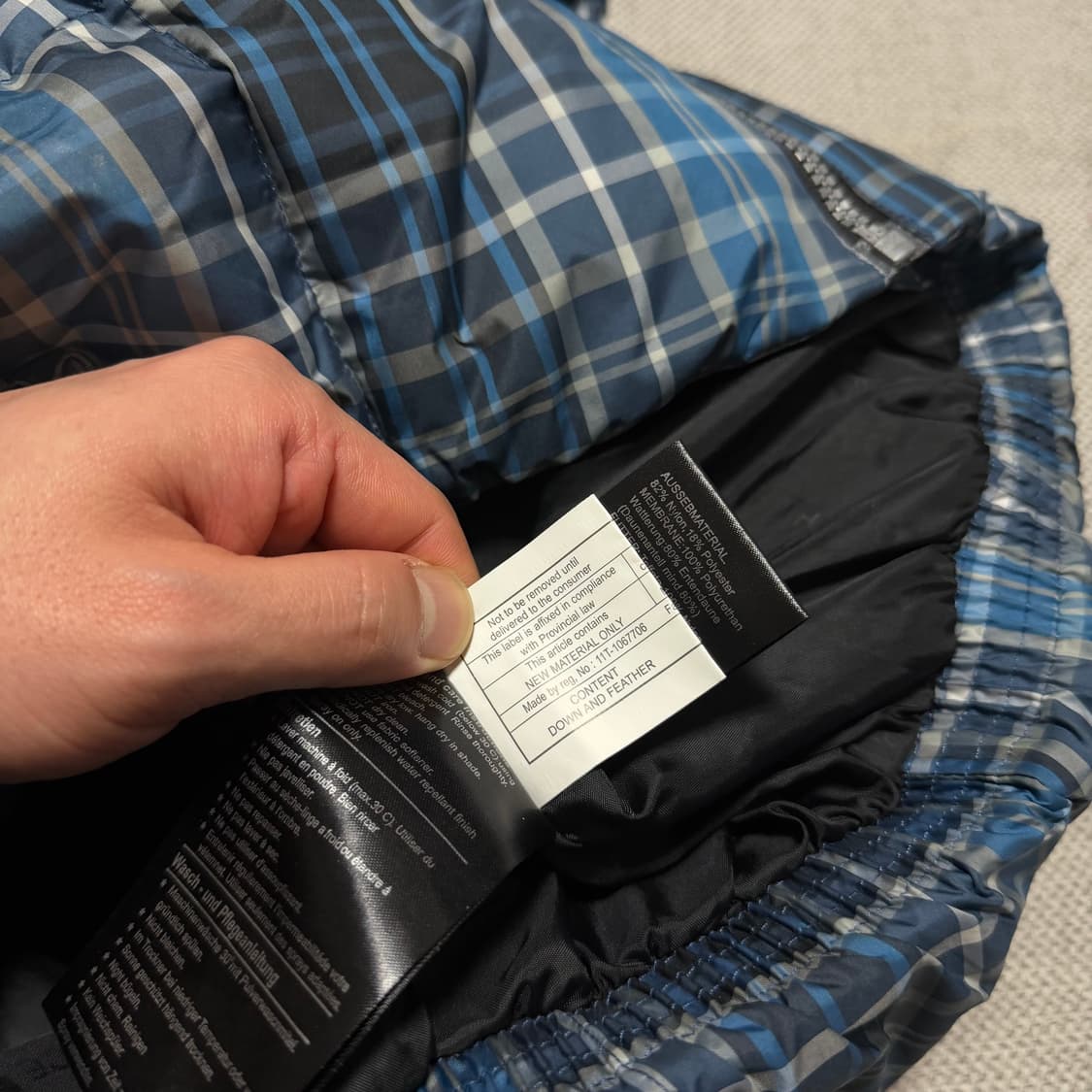 노스페이스 700 체크 패딩조끼 상품이미지7