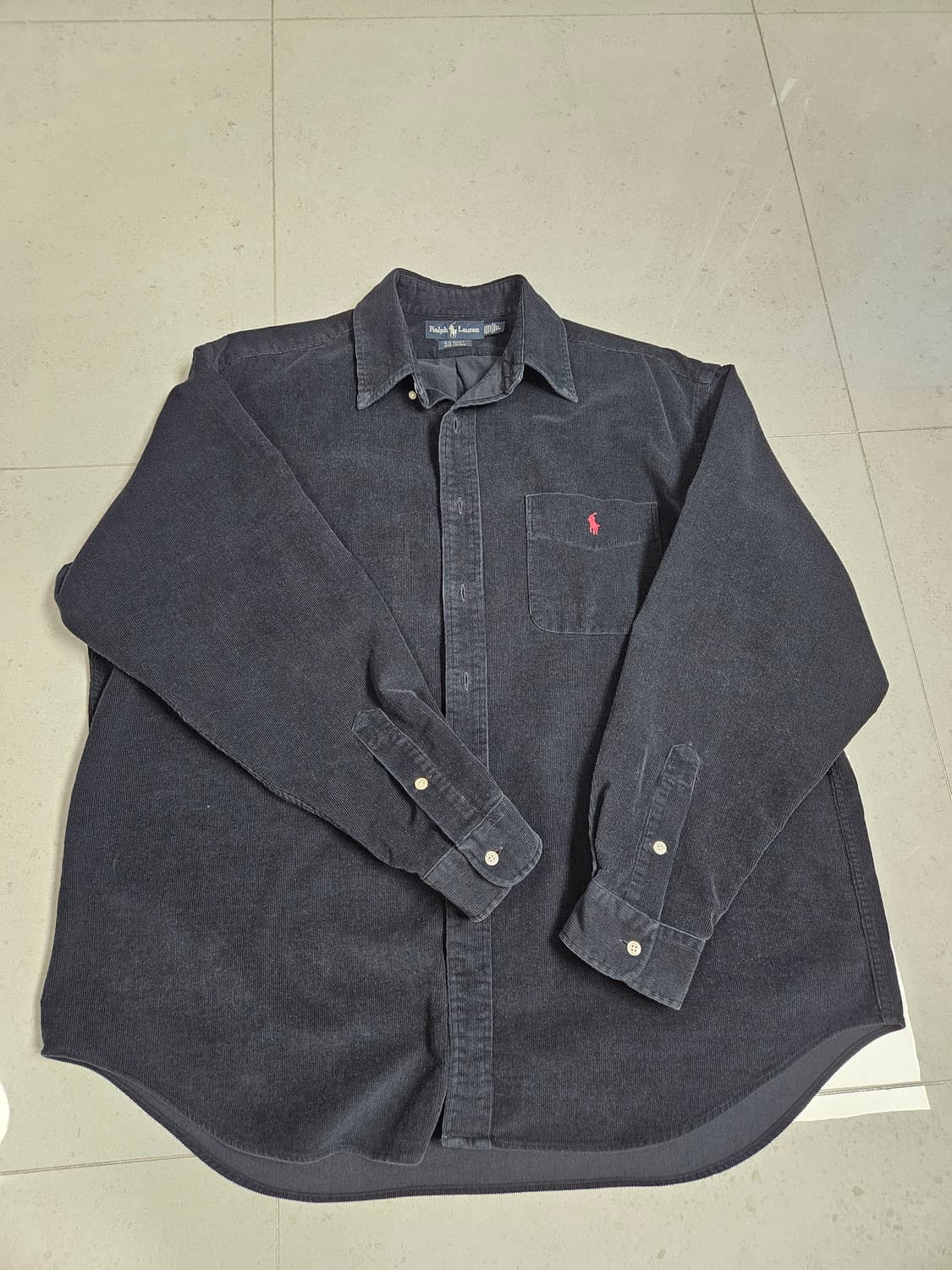 90s 폴로 랄프로렌 빅셔츠 L 코듀로이 상품이미지1