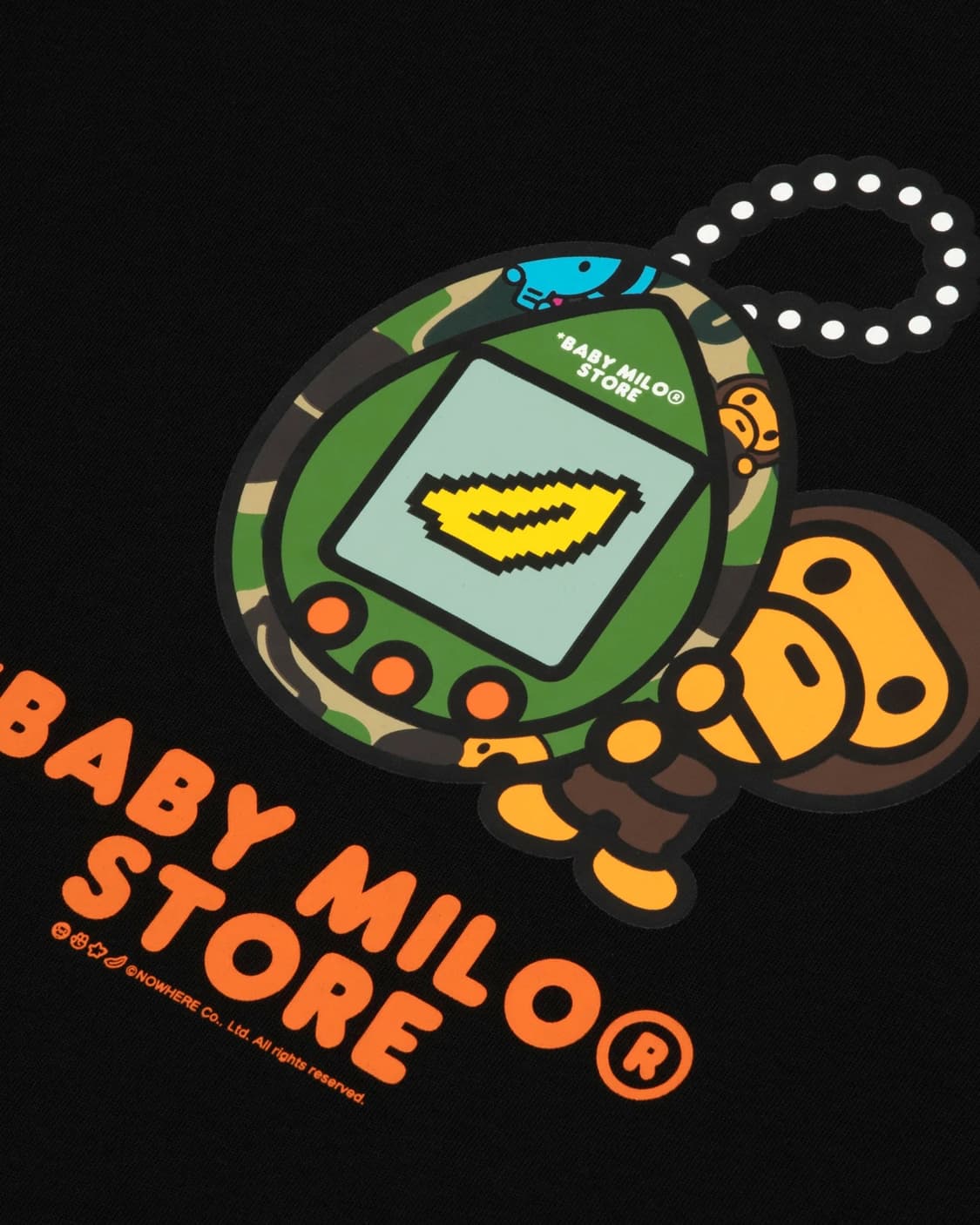 (오더) 베이프 베이비 마일로 26SS 다마고치 반팔 티셔츠 블랙 S 상품이미지3