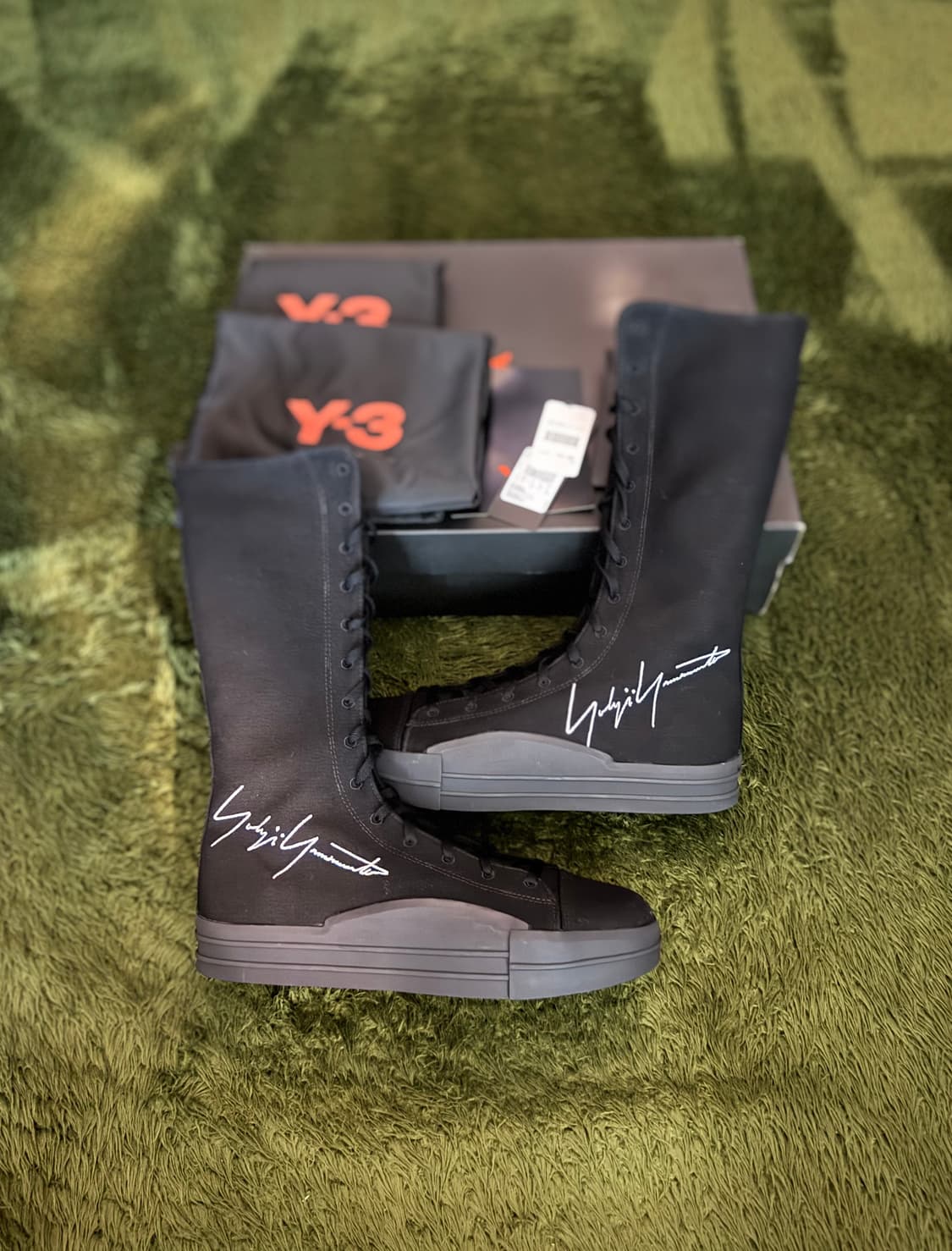 [275] Y-3 요지 야마모토 아디다스 유벤 엠브로더리 로고 부츠 상품이미지1