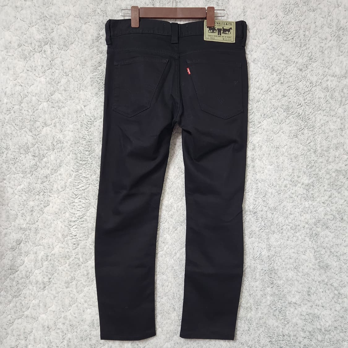 J34 [32] 리바이스 511 일본판 블랙진 데님 바지 상품이미지2