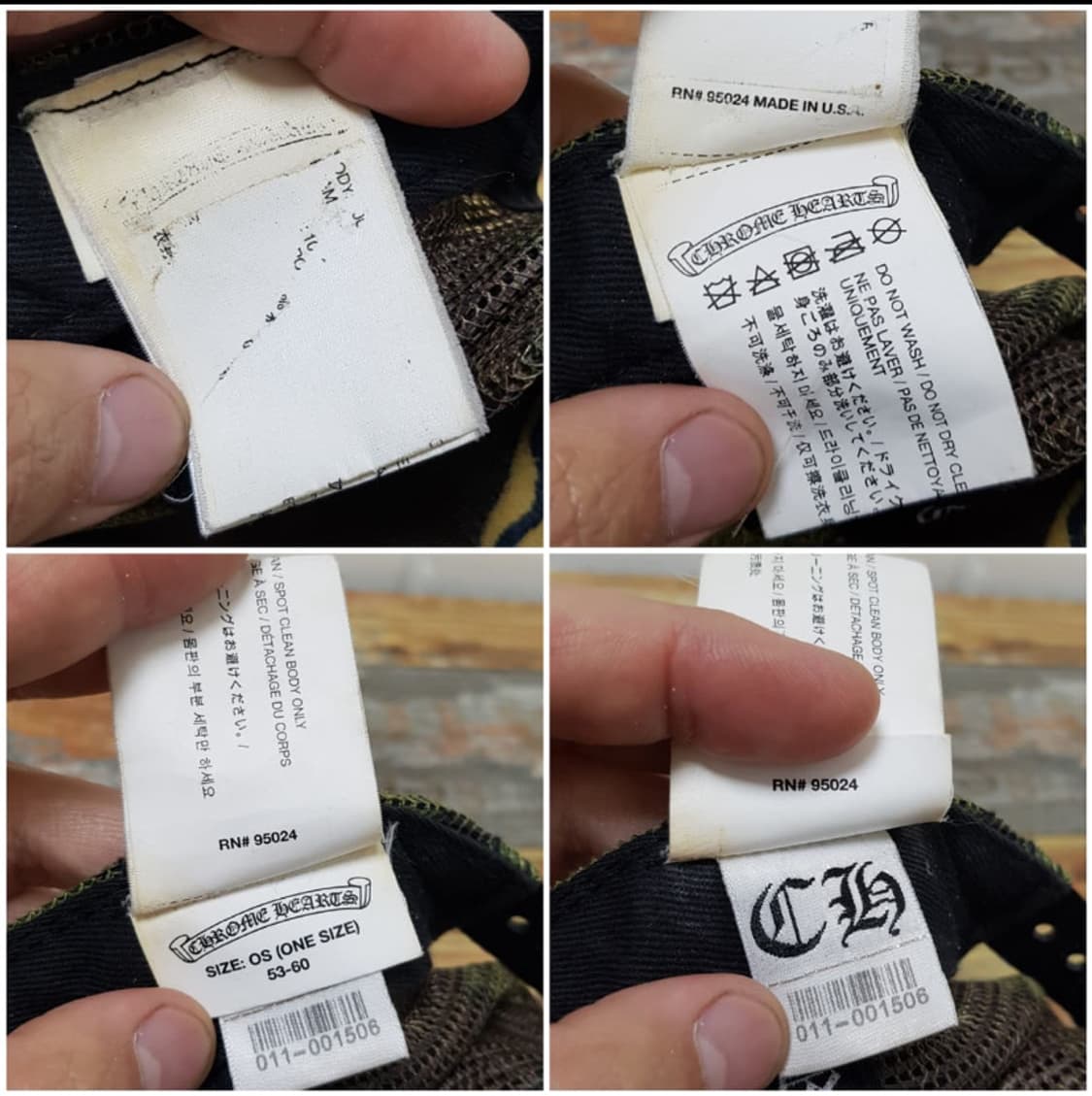 00~10s Chrome Hearts 크롬하츠 ch로고 카모 메쉬캡 상품이미지7