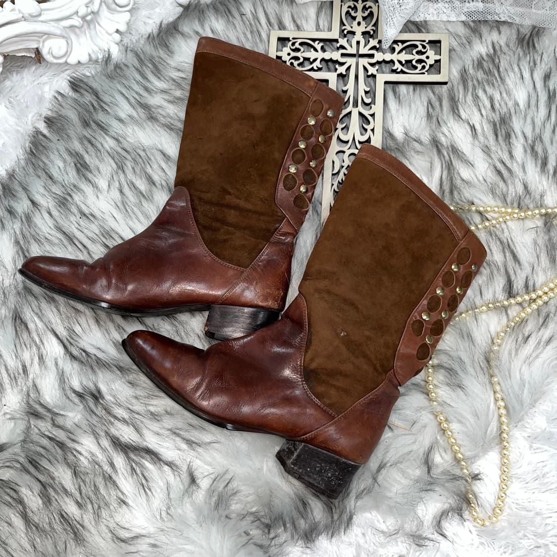빈티지 브라운 부츠 상품이미지5