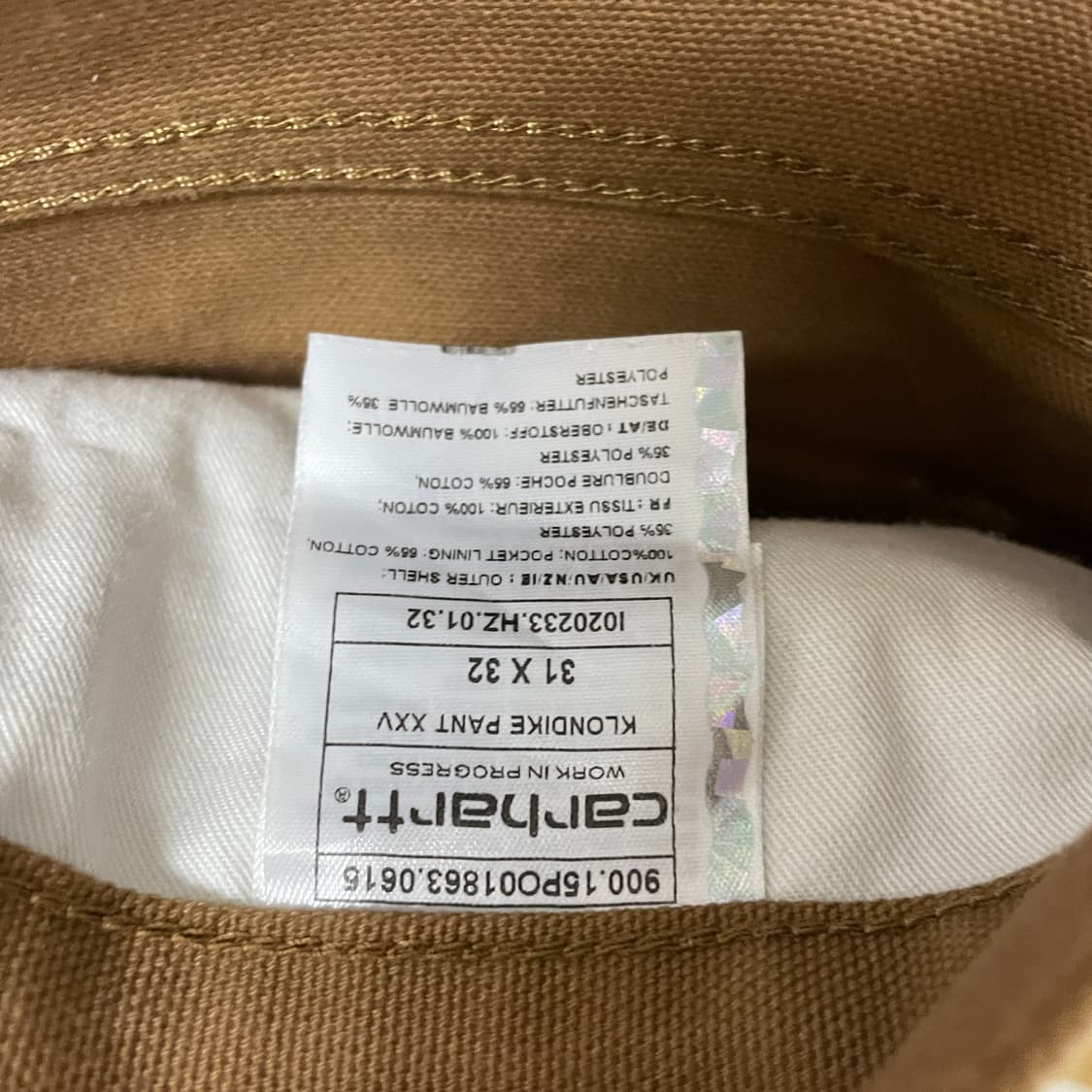 칼하트 WIP 25주년 워크 팬츠 31X32 상품이미지7