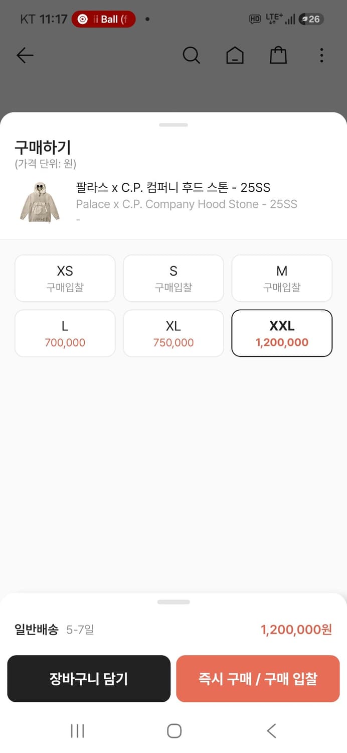 팔라스 x C.P. 컴퍼니 후드 스톤 - 25SS 국내판 XXL 상품이미지4
