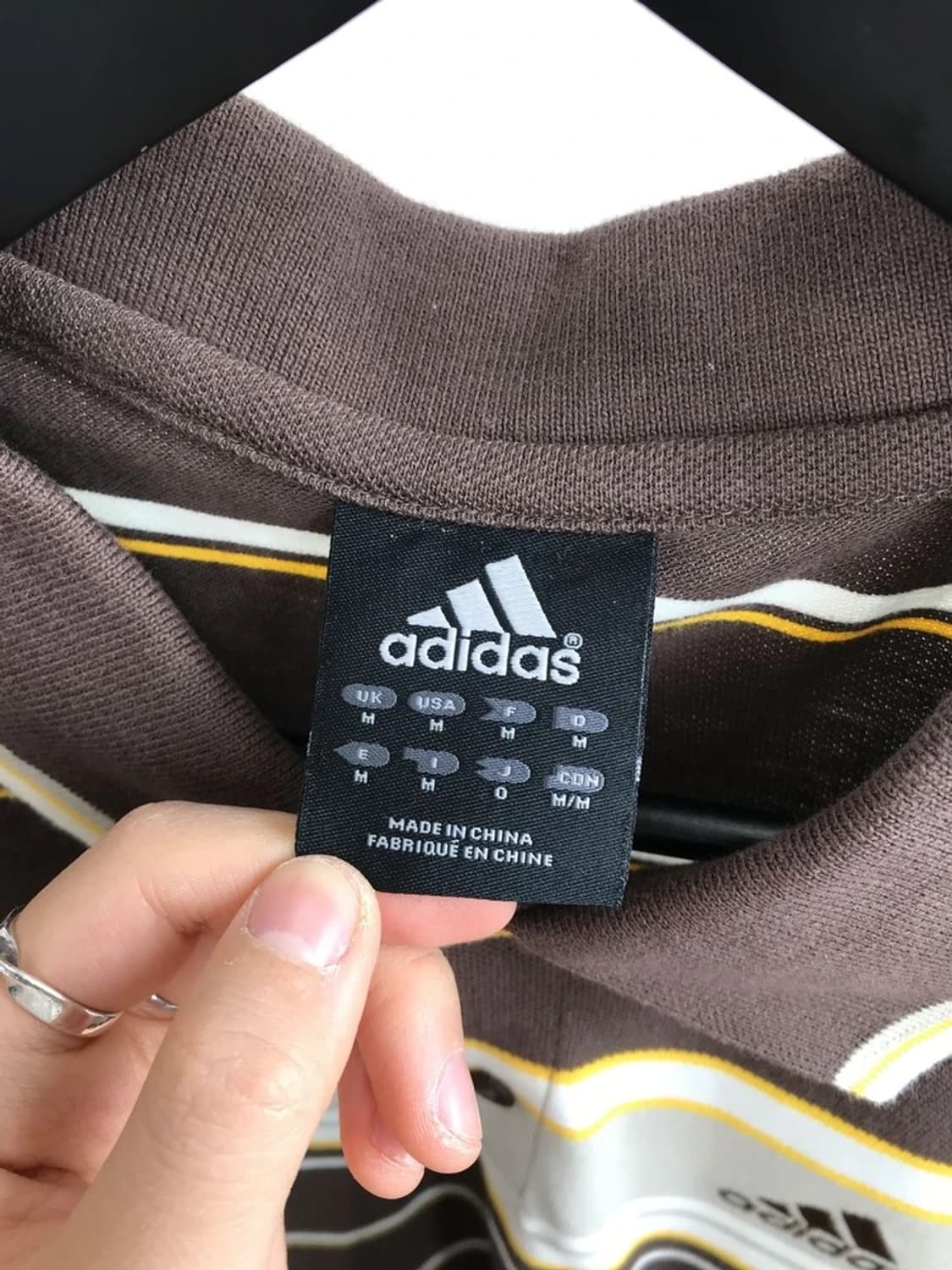 Adidas Brown Stripe Polo Shirt 상품이미지6