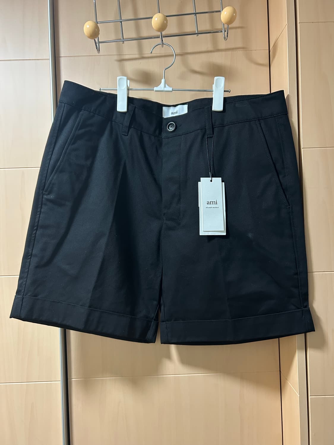 Ami 아미 남성 블랙 코튼 숏팬츠 XL 상품이미지1