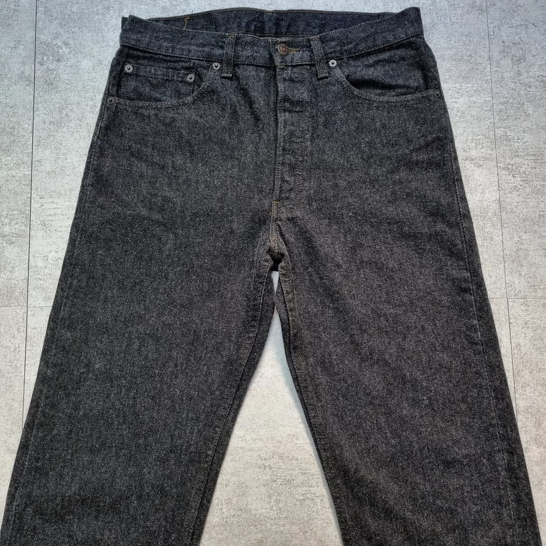 90s USA 리바이스 501 흑청 32/34 irregular 준신품 상품이미지3