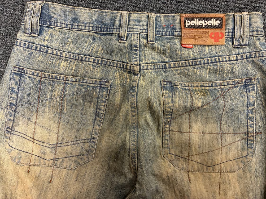 34)Pellepelle 빈티지 와펜 자수 디테일 워싱 데님팬츠 상품이미지7