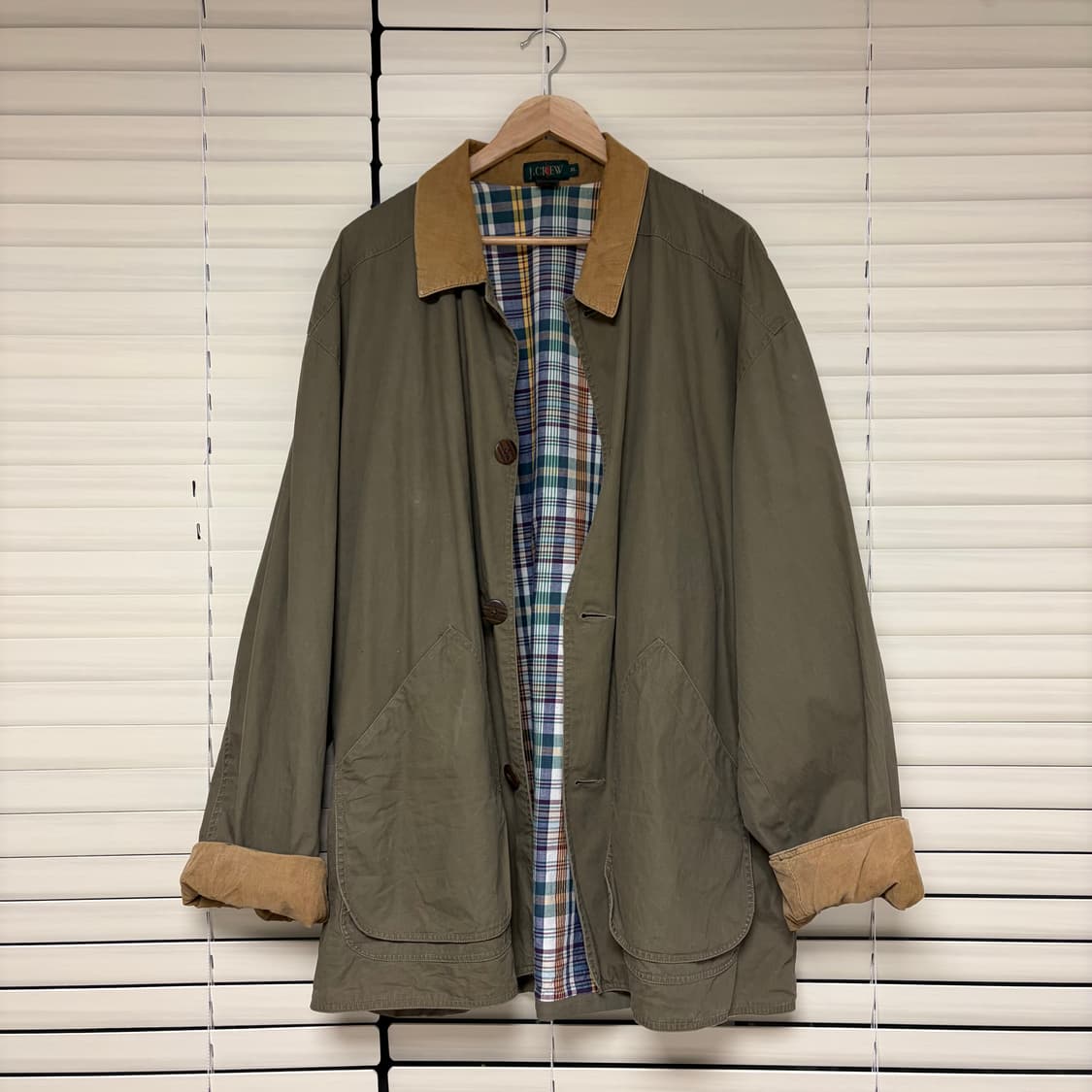 90s 제이크루 J. Crew 코튼 플란넬 카코트 자켓 XL 상품이미지4