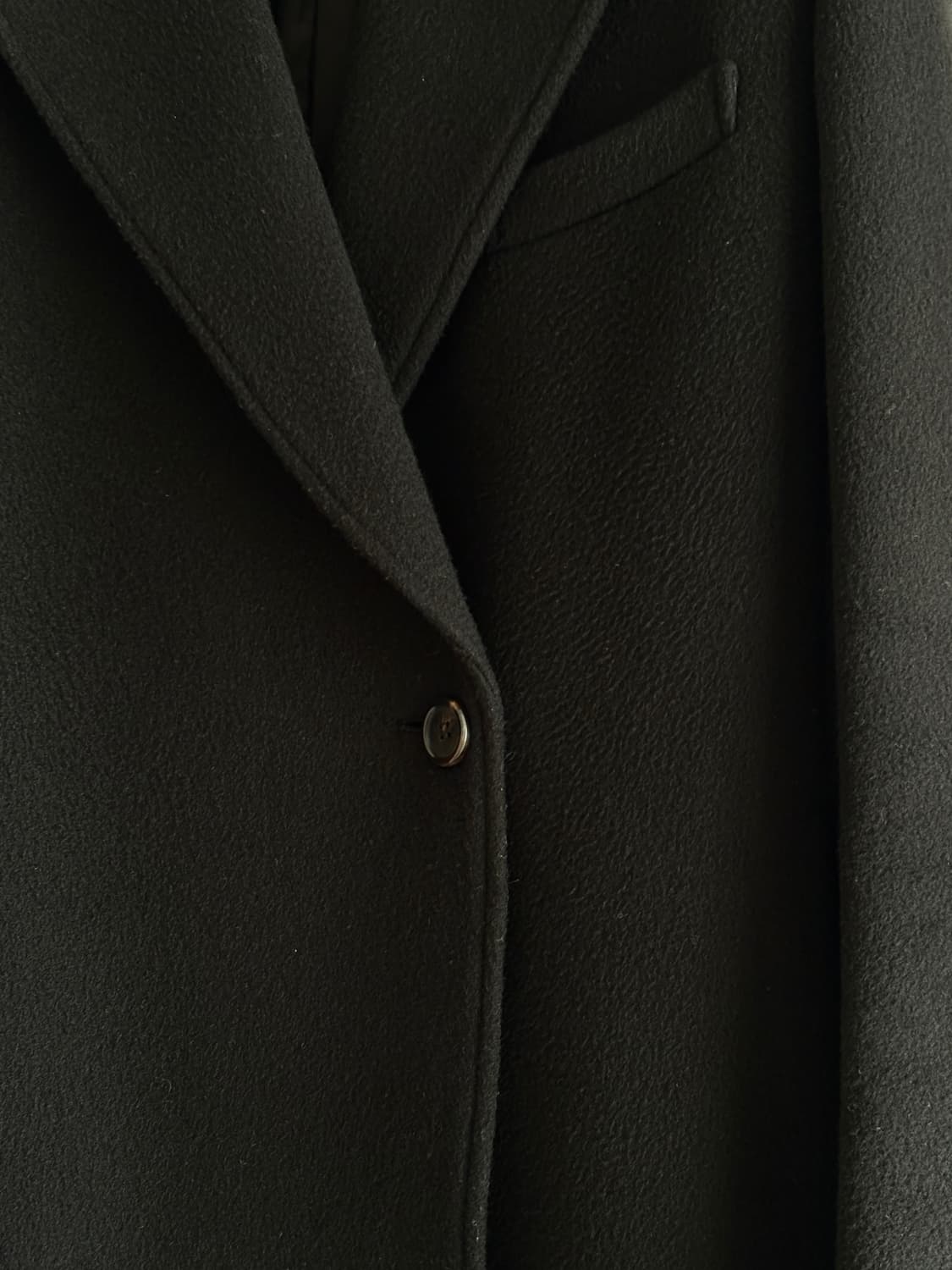 파사드패턴 캐시미어 벨티드 코트 블랙 상품이미지4