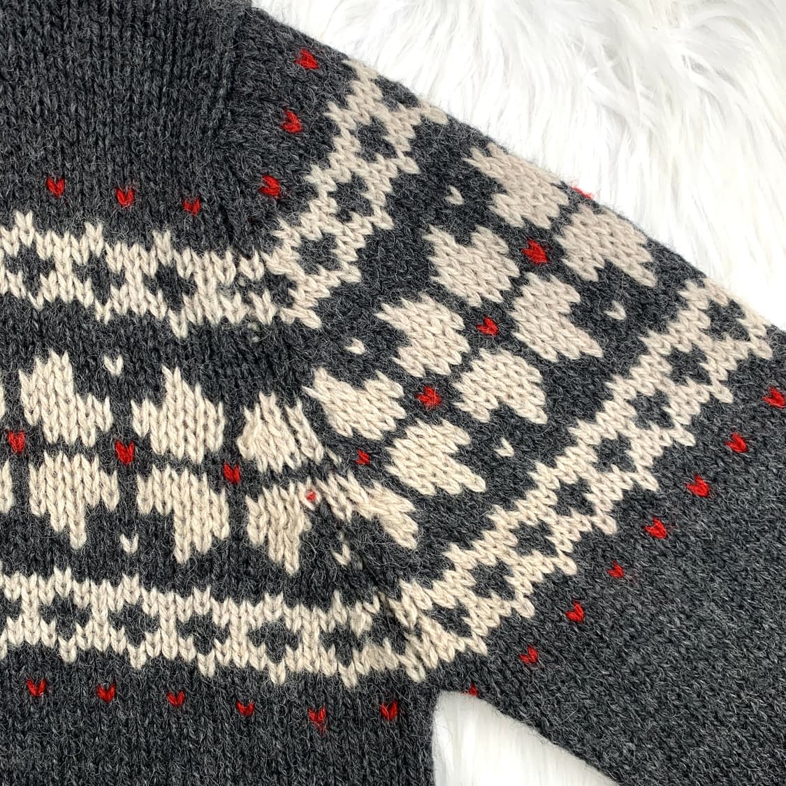 에디바우어 빈티지 노르딕 울 100 롱니트 1848 상품이미지5