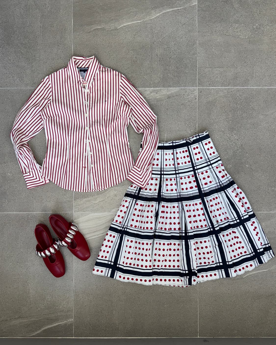 Tommy Hilfiger red stripe shirt 상품이미지1