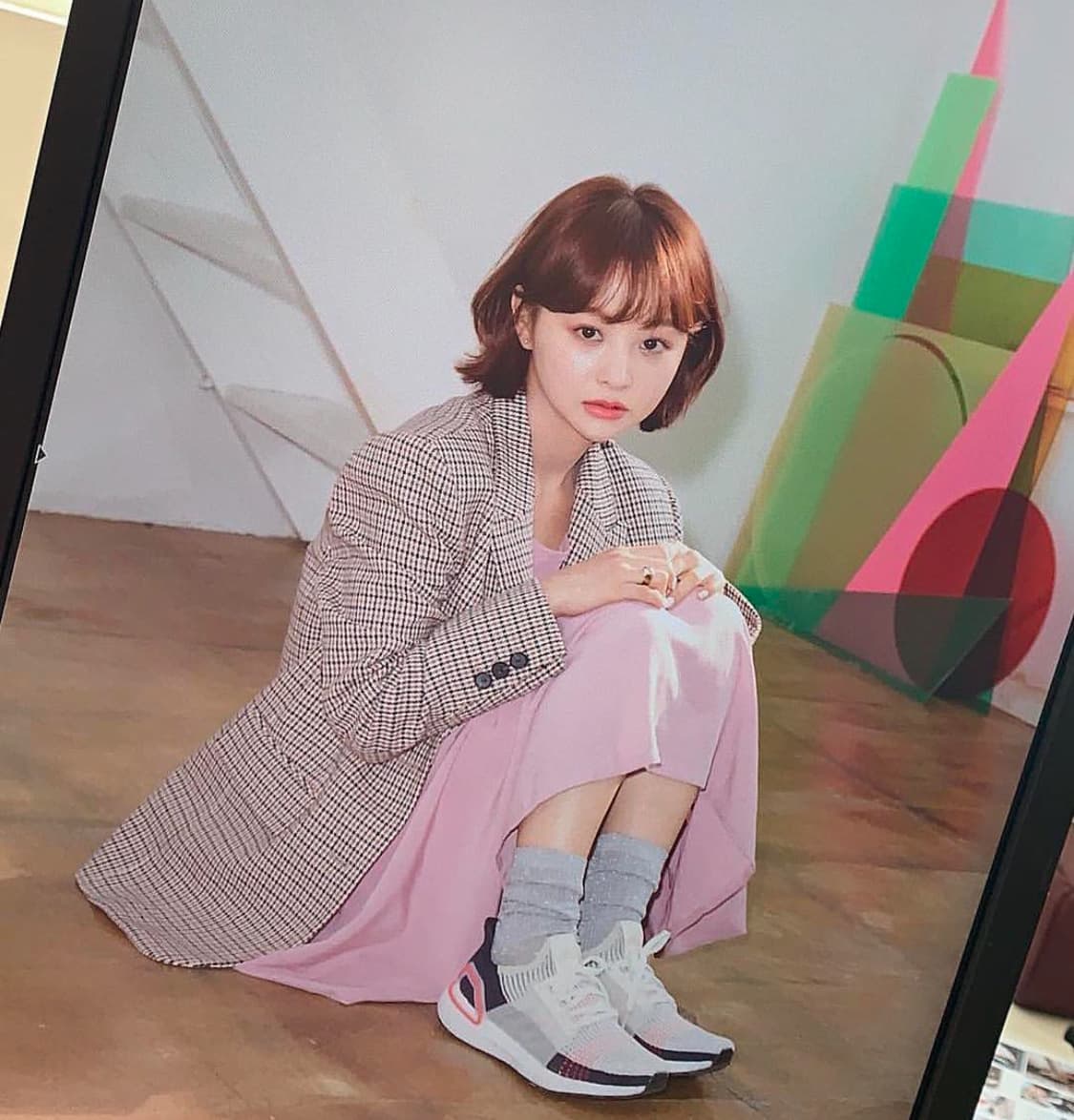 중고 ) 임블리 빈티지췍췍자켓 (핑크) 상품이미지1