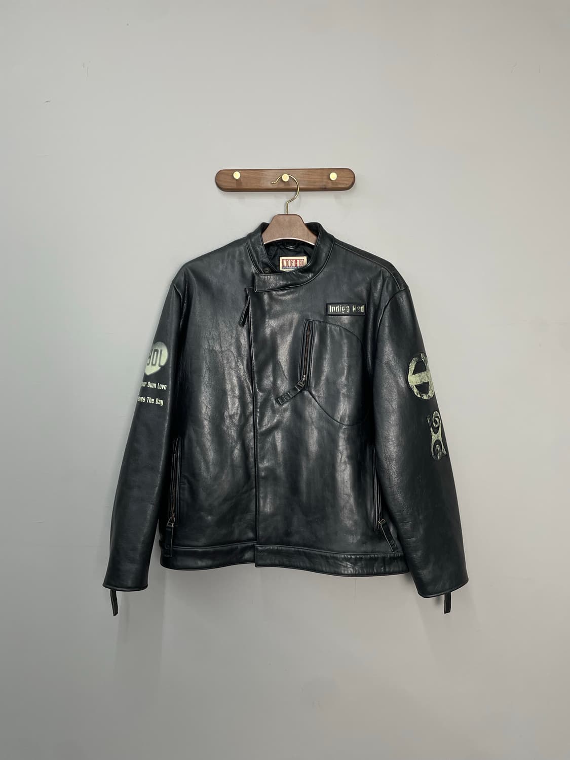 인디고 레드 빈티지 소가죽 레더자켓 H2123 상품이미지2