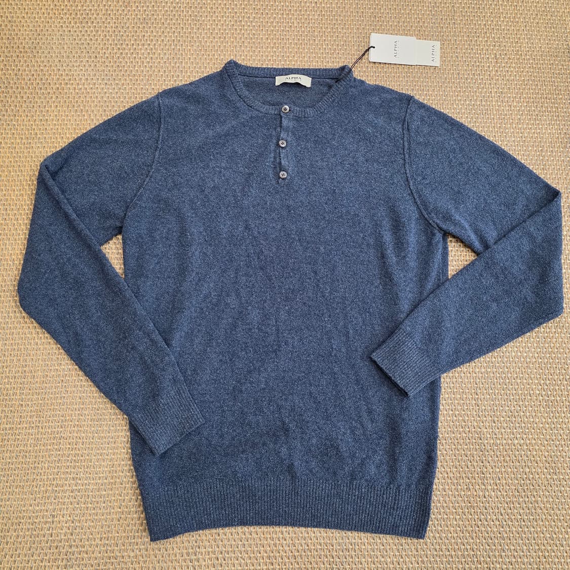 Alpha Studio 최상급 헨리넥 코튼 니트 티셔츠 상품이미지5