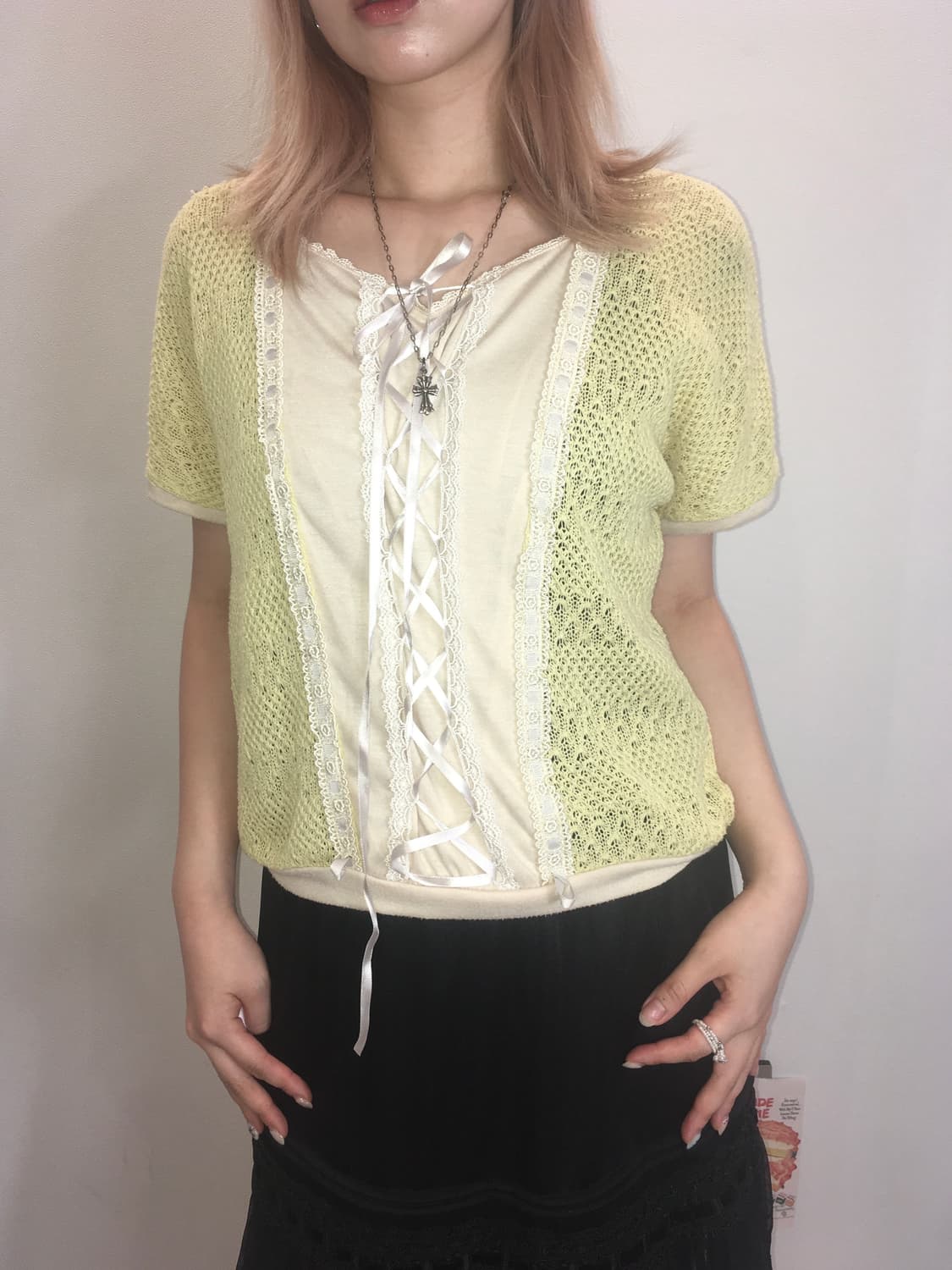 axes femme 아일렛 레이스 니트 상품이미지1