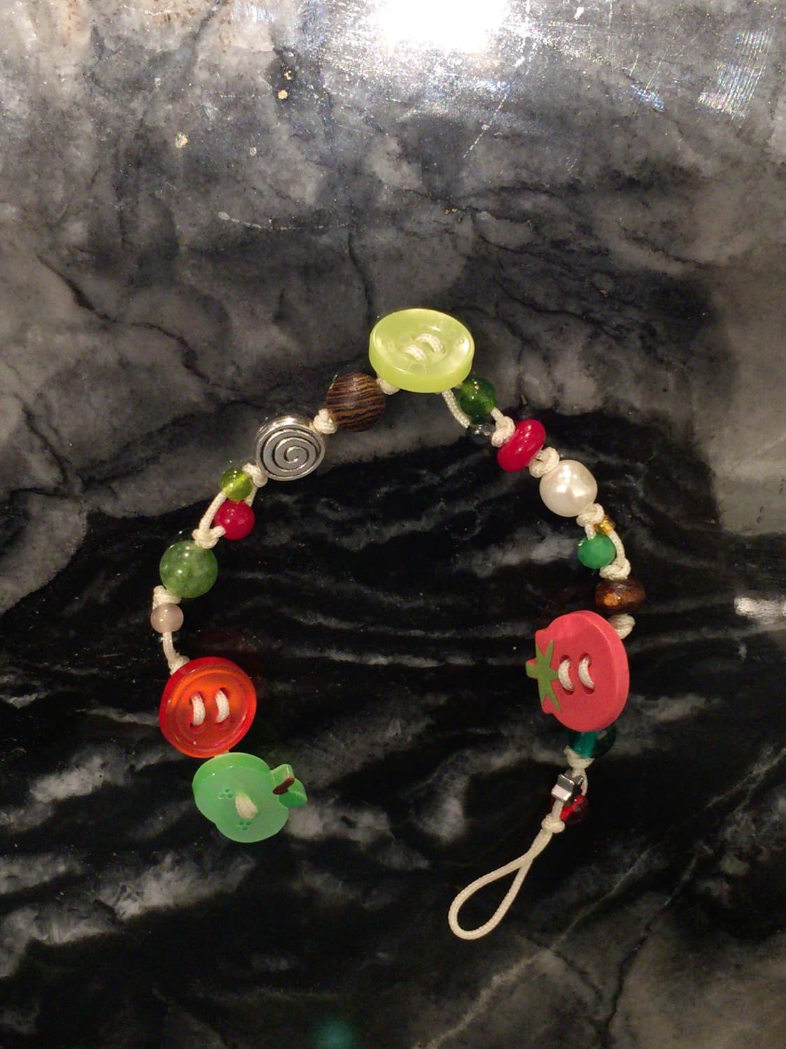 GR 단추 비즈 팔찌 상품이미지1