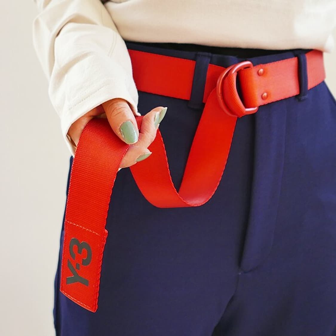 Y-3 red logo belt 상품이미지2