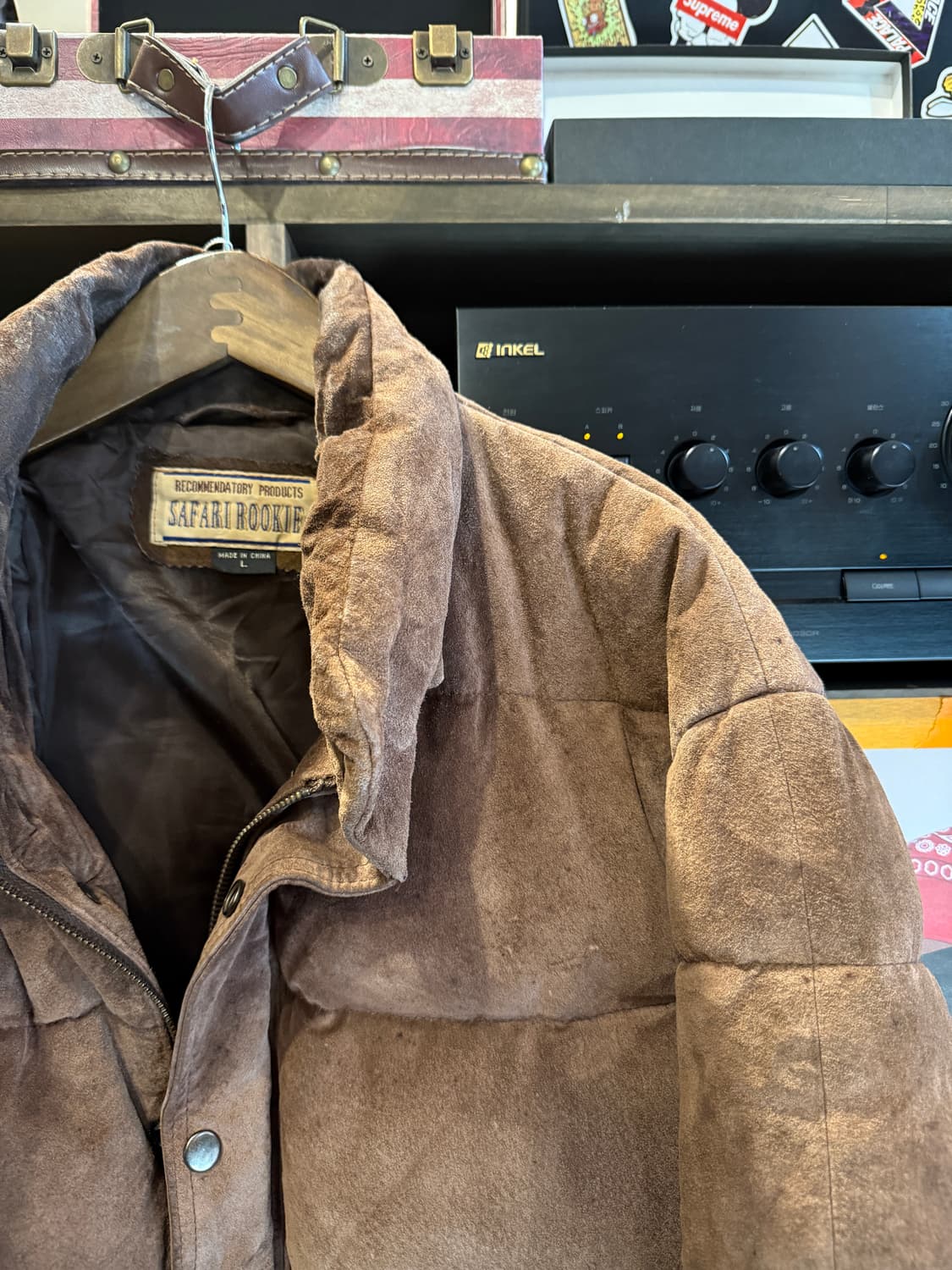 빈티지 스웨이드 패딩 점퍼 L(XL) 상품이미지3