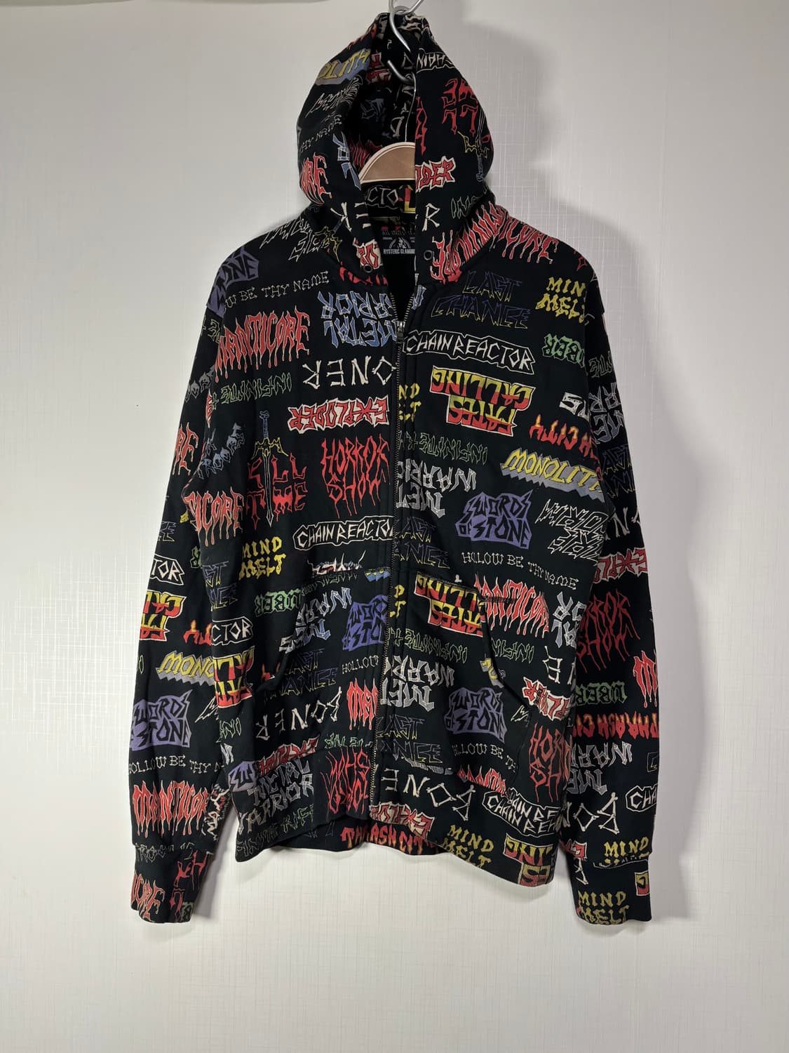 M)90s 히스테릭 글래머 펑크 레터링 후드집업 상품이미지1