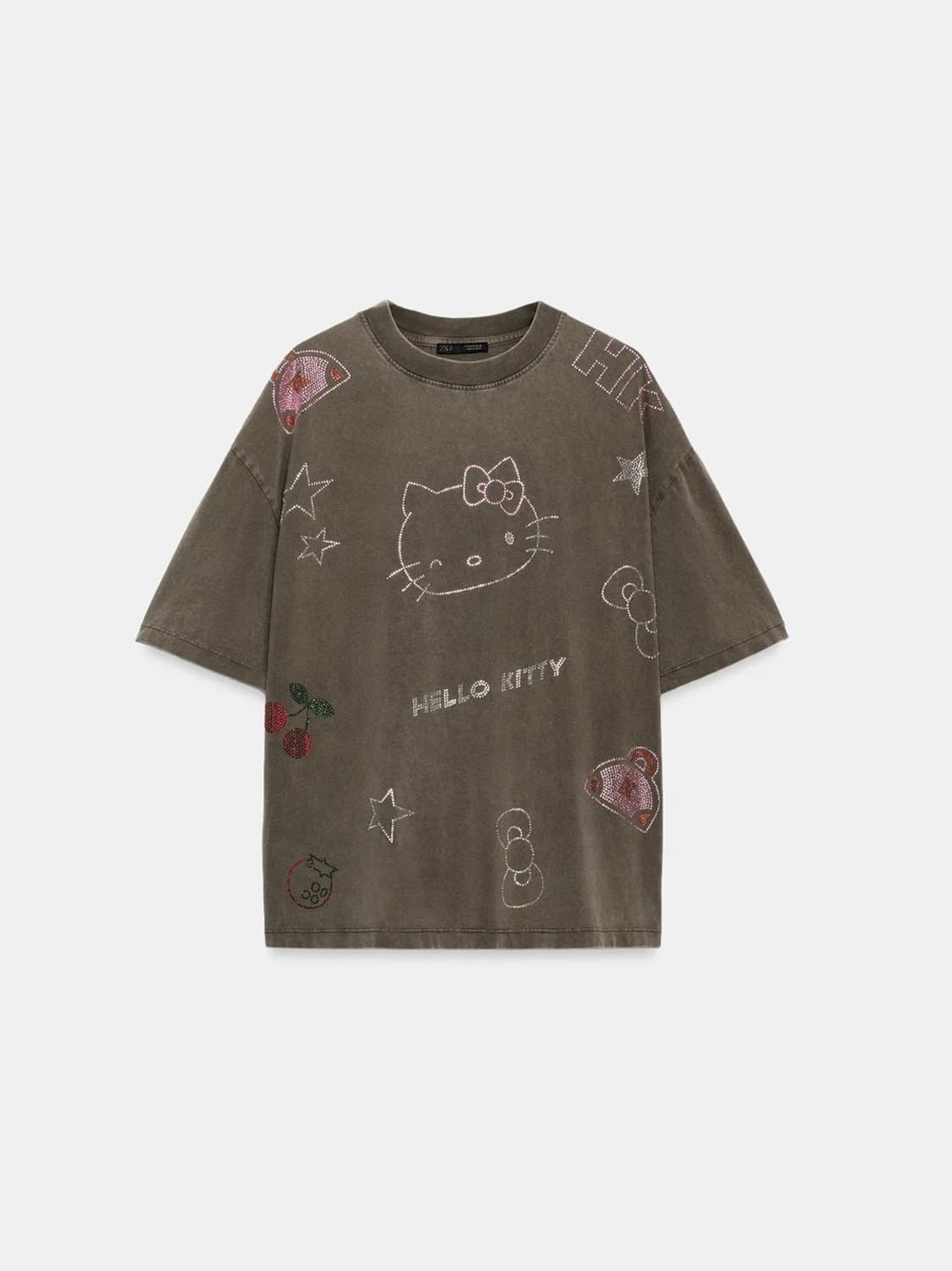 ZARA 헬로키티 워시드 이펙트 글리터 티셔츠 상품이미지2