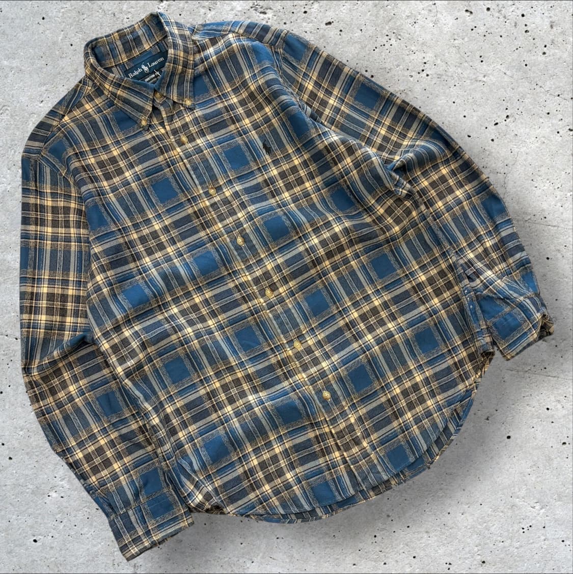 [L] 폴로랄프로렌 커스텀핏 블루 체크 셔츠 D251 상품이미지1