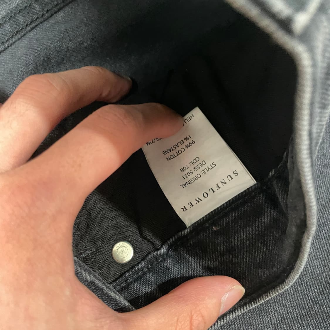 선플라워 5038 708 스트레이트 블랙 워싱 데님 30X32 (수선) 상품이미지2