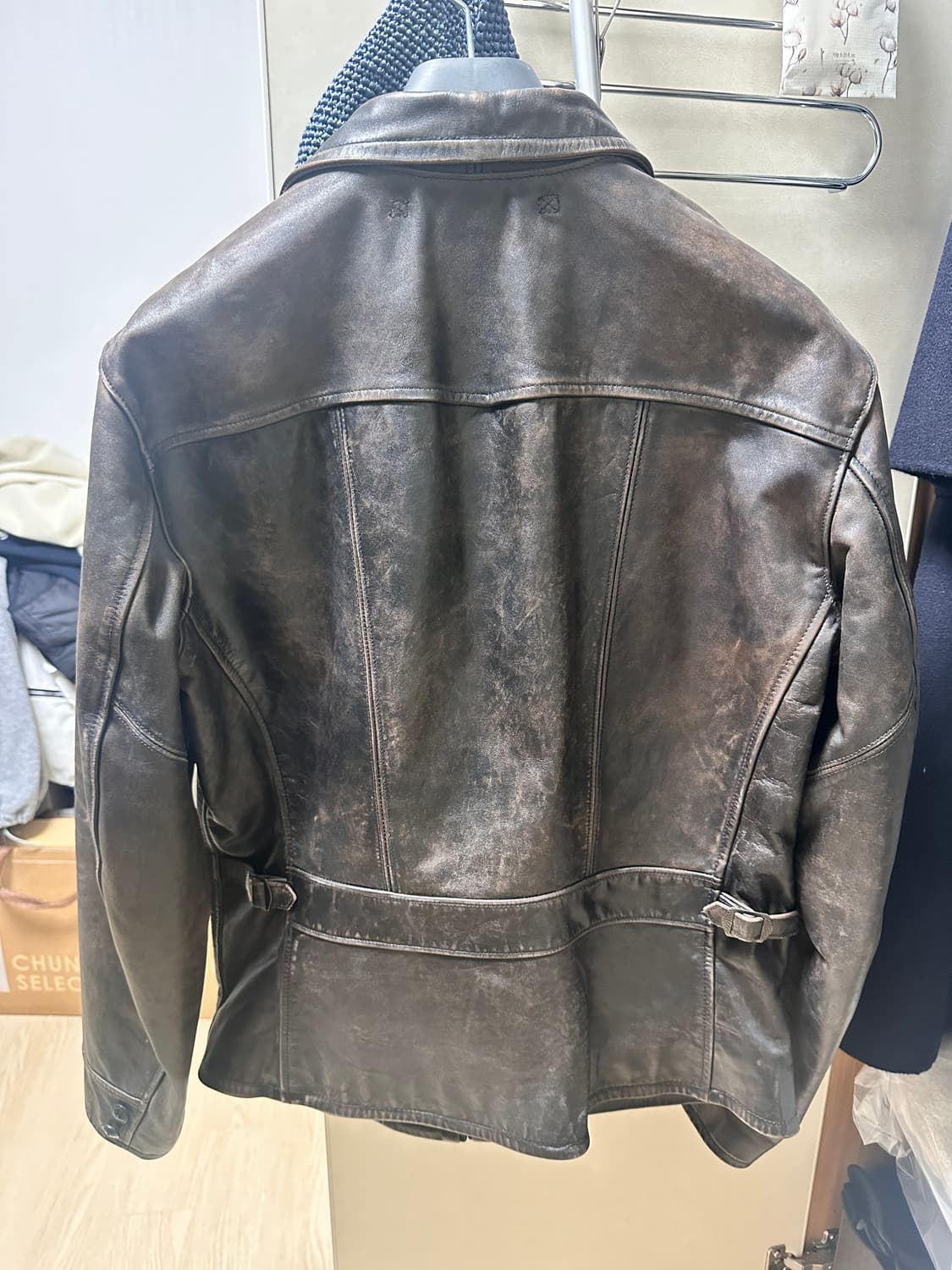 RRL 뉴스보이 레더 자켓 M 상품이미지3