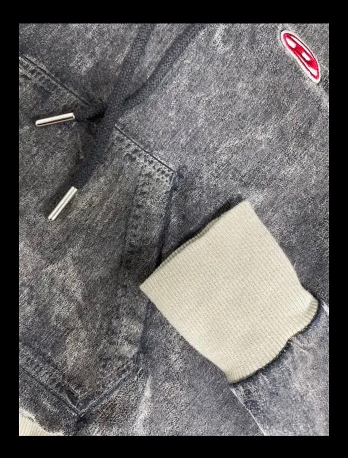 디젤 크롭 후드티 상품이미지2