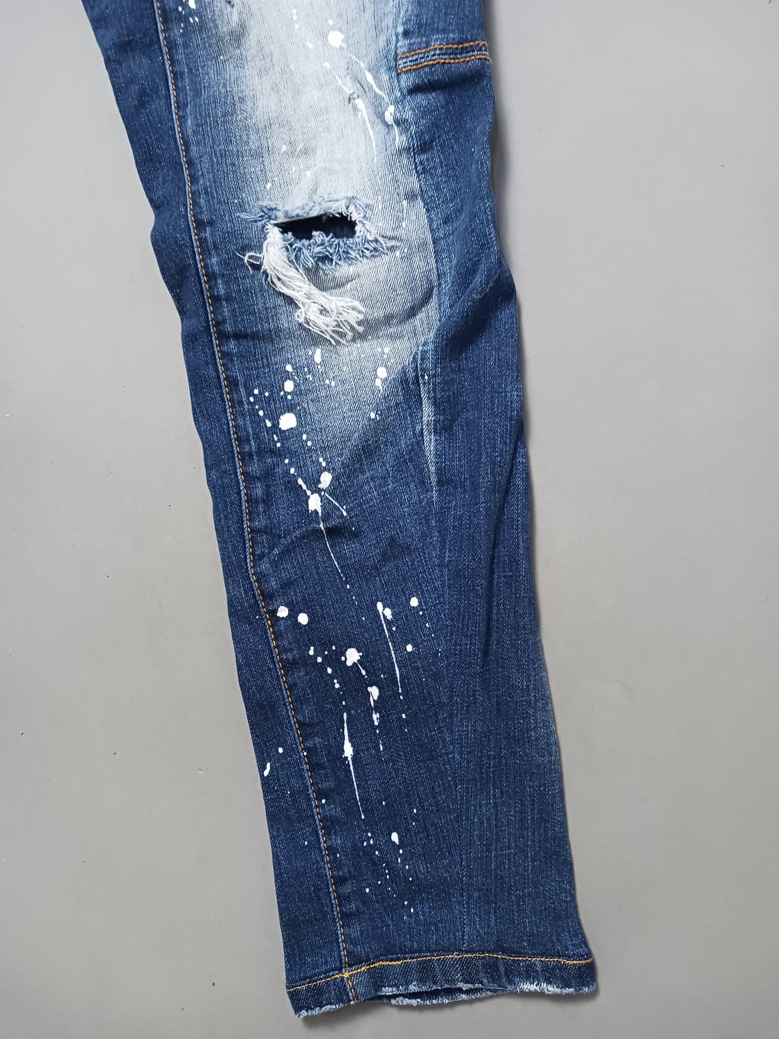 [50] 디스퀘어드2 화이트 스플래터 타이디바이커진 청바지 34 35 상품이미지5