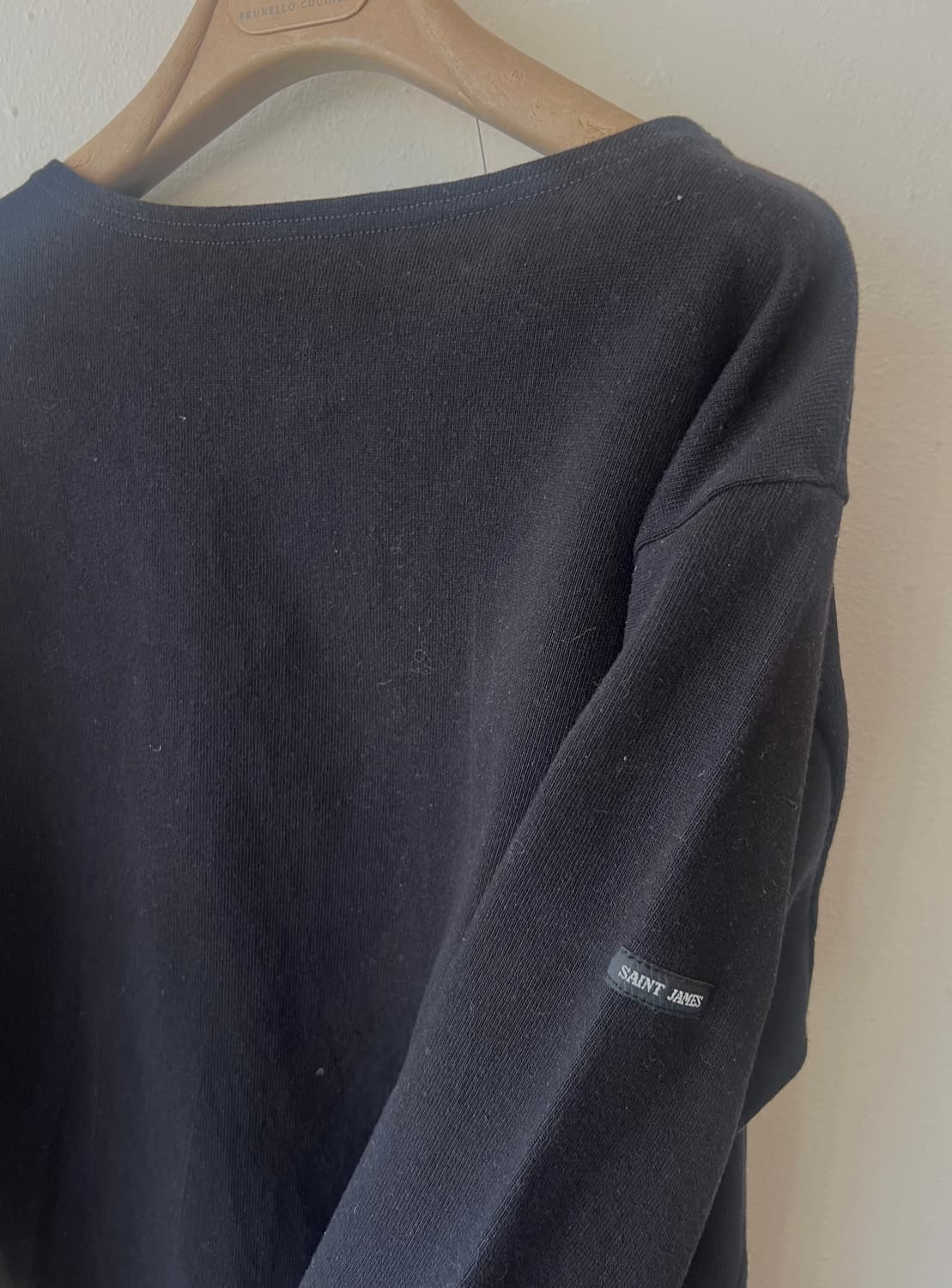 SAINT JAMES 세인트제임스 여성 블랙 보더티셔츠 상품이미지4